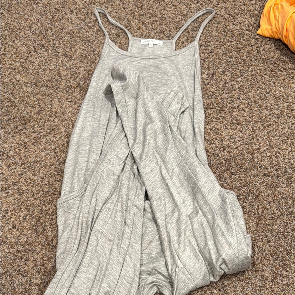 Gray Spaghetti Strap Dress